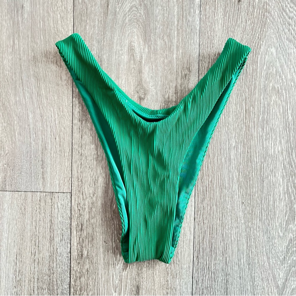 Aerie Ribbed Super High Cut Cheekiest Bikini Bottoms